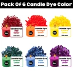 Candle Color - Pack Of 6 Candle Color Dye Chips For Candle Making - Each 10g