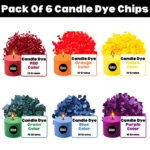 Pack of 6 Candle Dye Chips - 10g