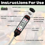 Instructions For Using digital thermometer