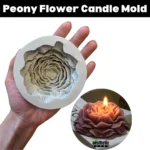 Large Peony Flower Candle Mold