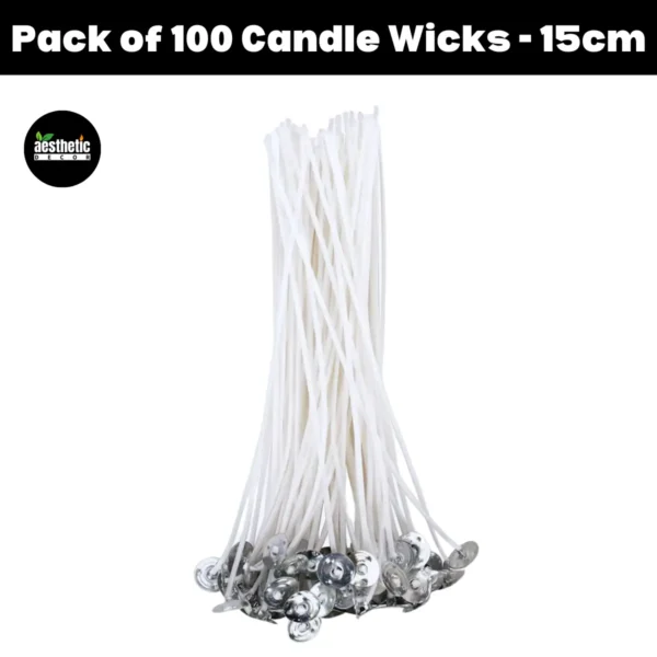 Pack of 100 Candle Wicks - 15cm