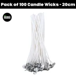 Pack of 100 Candle Wicks - 20cm