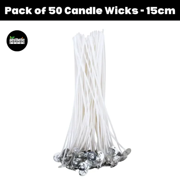 Pack of 50 Candle Wicks - 15cm