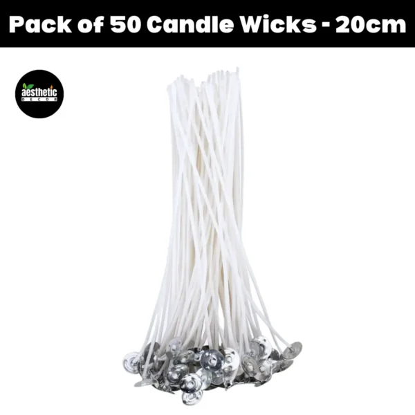 Pack of 50 Candle Wicks - 20cm
