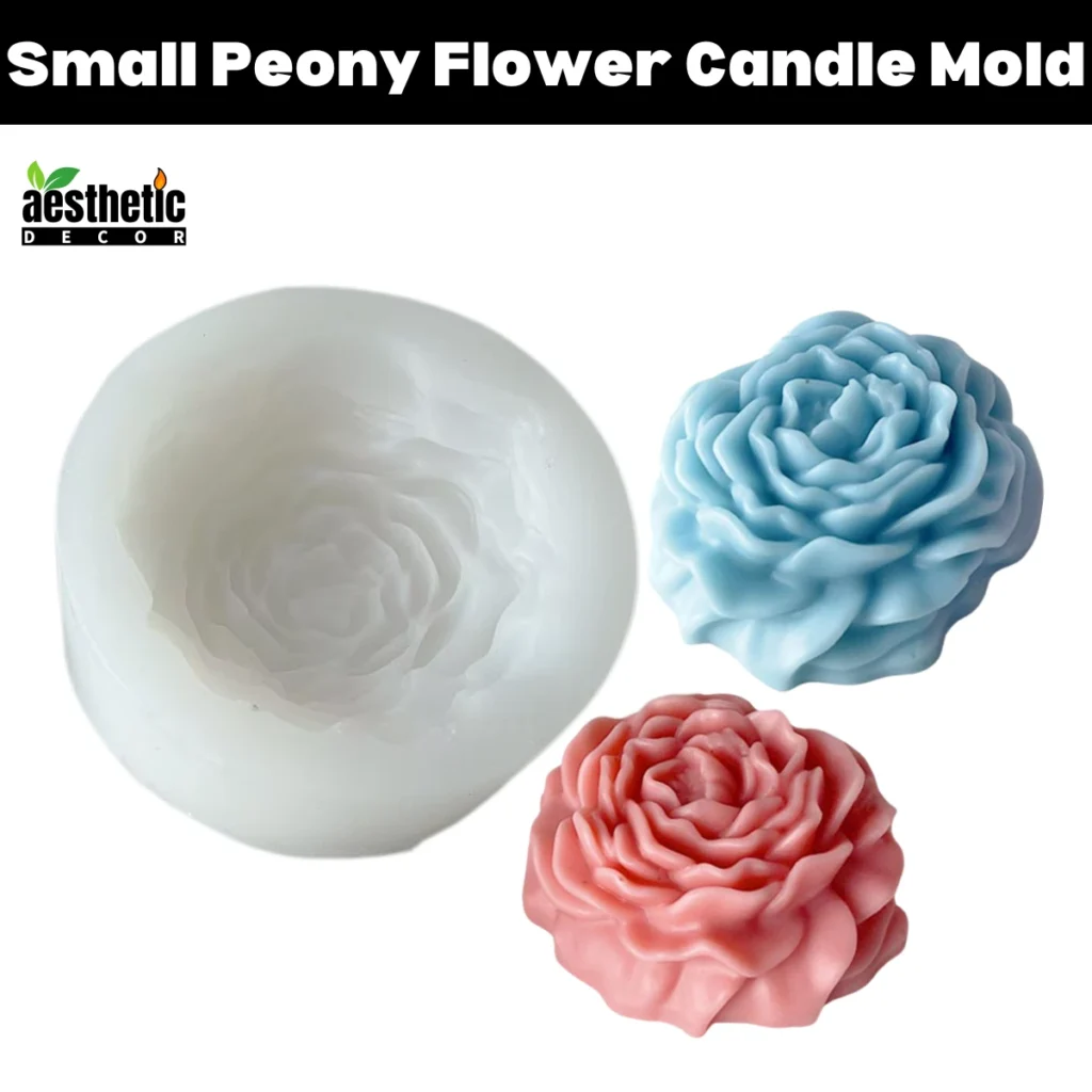 Small Peony Flower Candle Mold