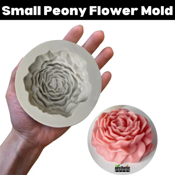 Small Peony Flower Candle Mold