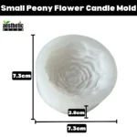 Small Peony Flower Candle Mold Size