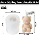 Cute Sitting Bear Candle Mold