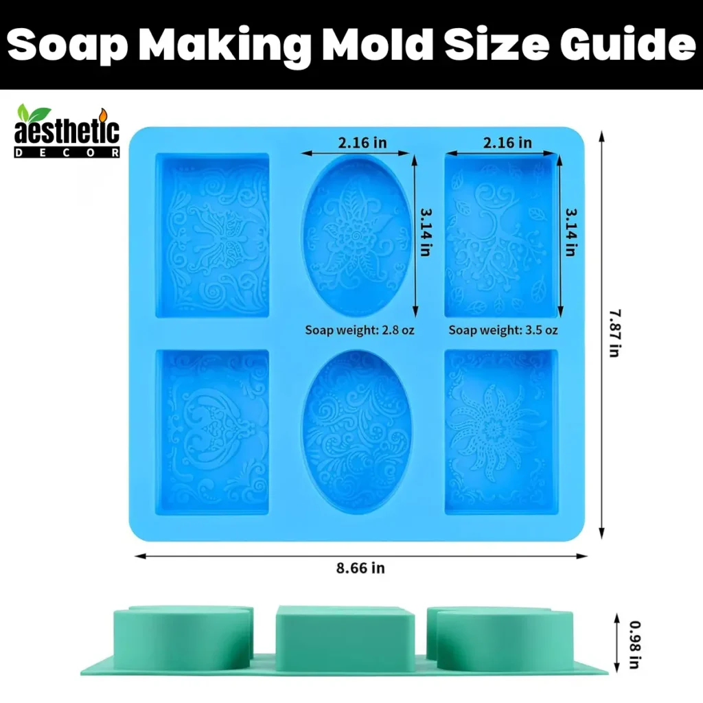 High Quality Silicone Soap Mold For Soap Making Size Guide