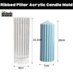 Ribbed Pillar Acrylic Candle Mold