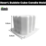 Heart Bubble Cube Candle Mold