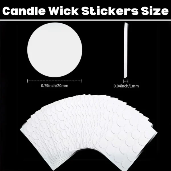 Candle Wick Stickers - size