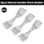 Metal Candle Wicks Holder - 3 Pcs