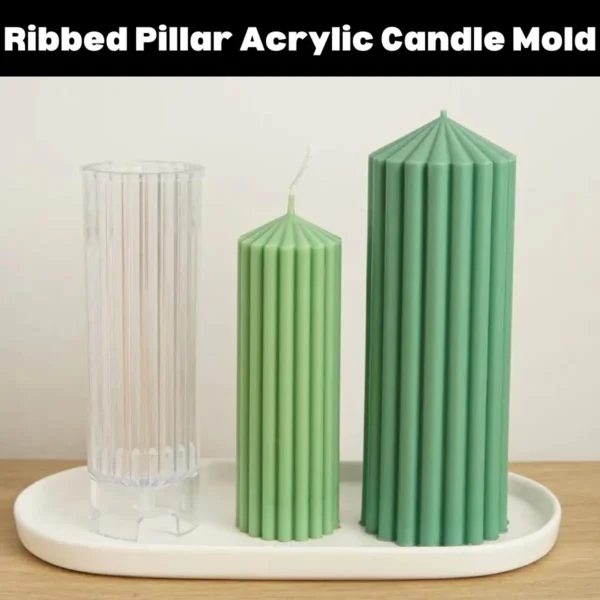 Striped Cylindrical Candle Mold