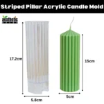 Striped Pillar Acrylic Candle Mold