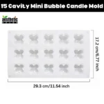 15 Cavity Mini Bubble Candle Mold