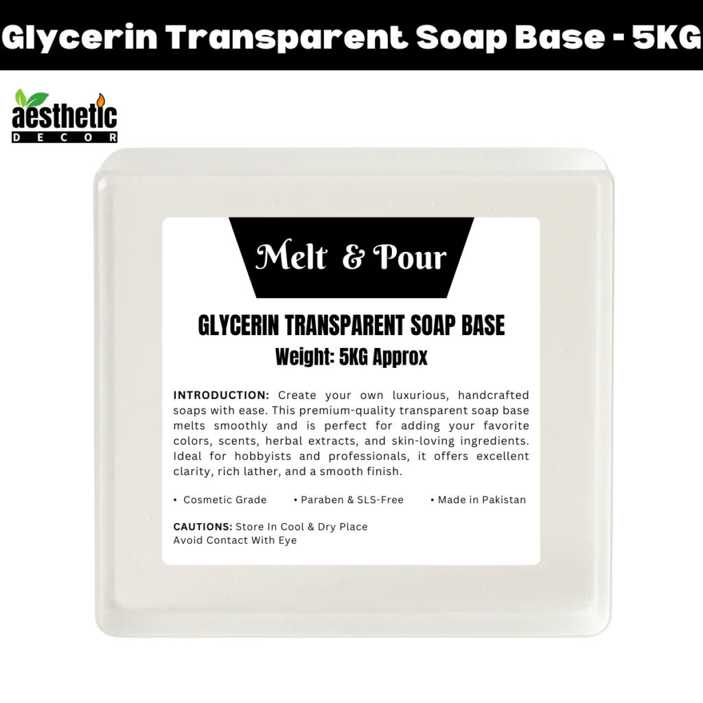 Glycerin Transparent Soap Base Melt and Pour – 5KG