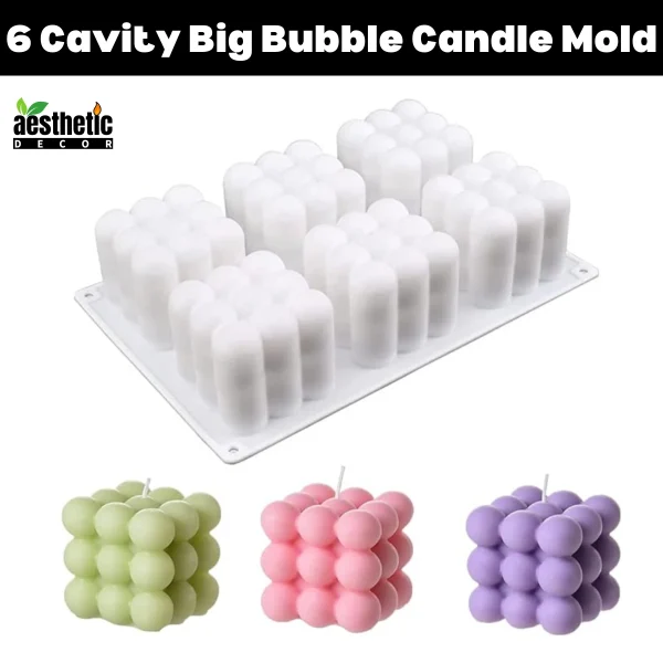 6 Cavity Big Bubble Candle Mold