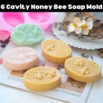 6 Cavity Honey Bee Soap Mold