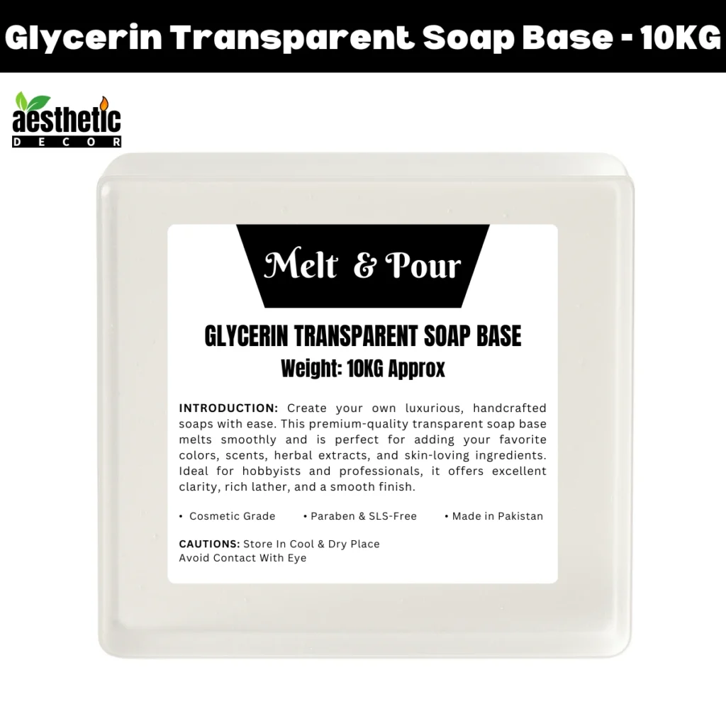 Glycerin Transparent Soap Base Melt and Pour – 10KG