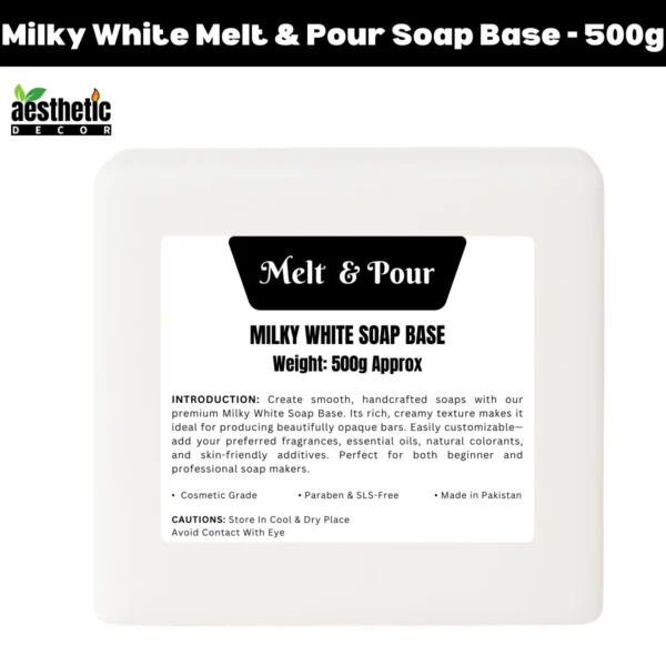 Milky White Melt & Pour Soap Base - 500g