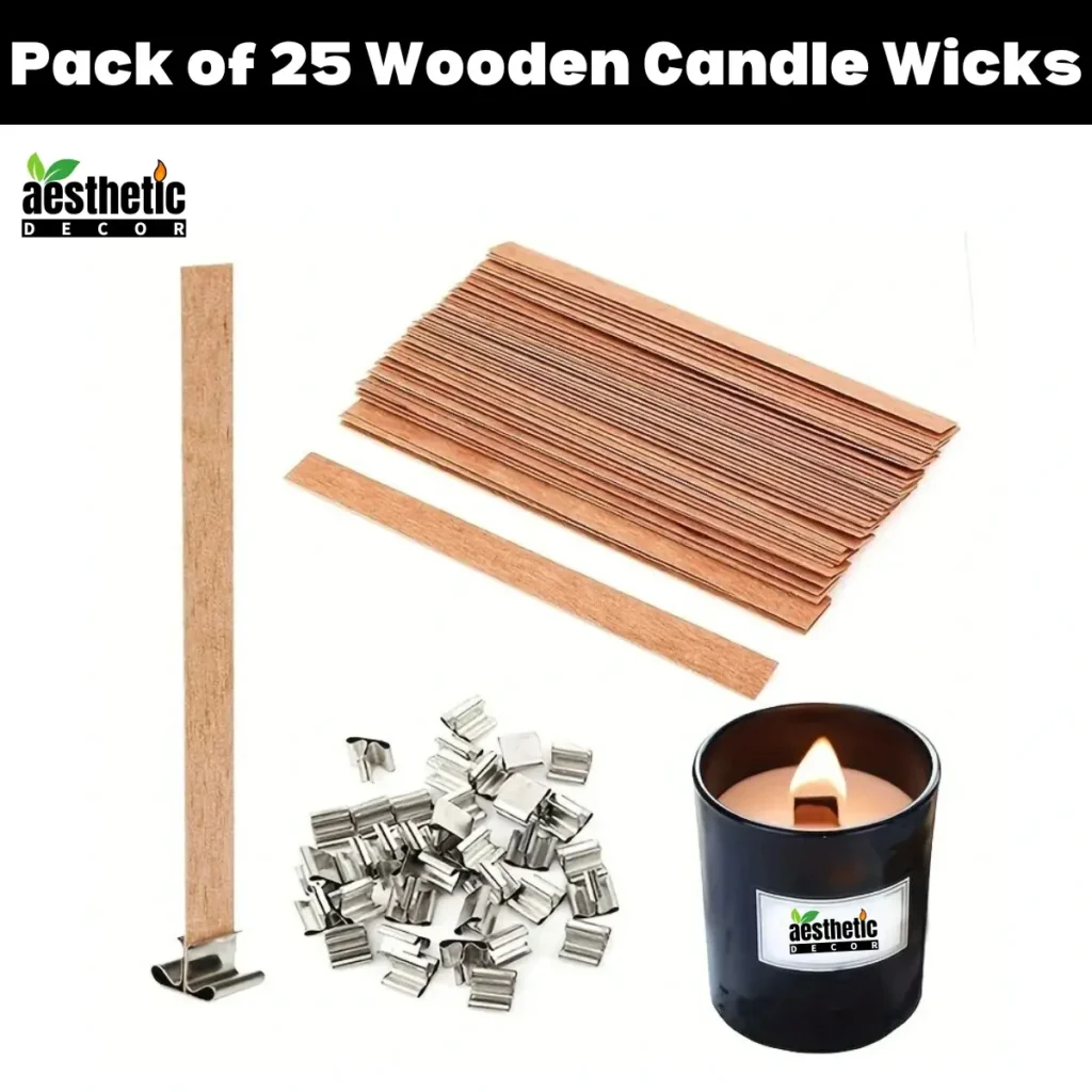 Pack of 25 Wooden Candle Wicks