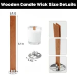 Wooden Candle Wick Size Details