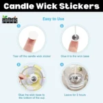 Candle Wick Stickers Use