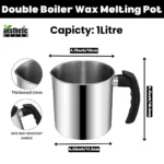 Double Boiler Wax Melting Pot - 1litre