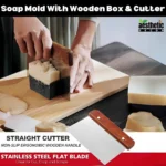 Soap Mold With Wooden Box & Stainless Steel Straight Scraper Cutter