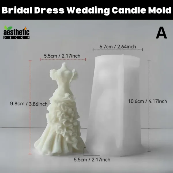 Bridal Dress Wedding Candle Mold