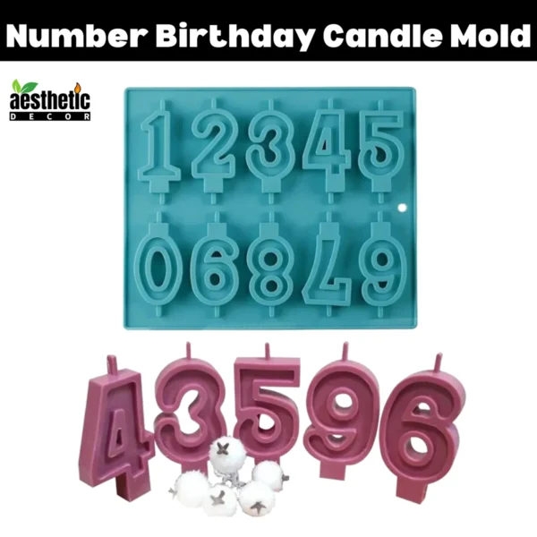 Number Birthday Candle Mold