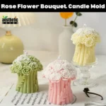 Rose Flower Bouquet Silicone Candle Mold