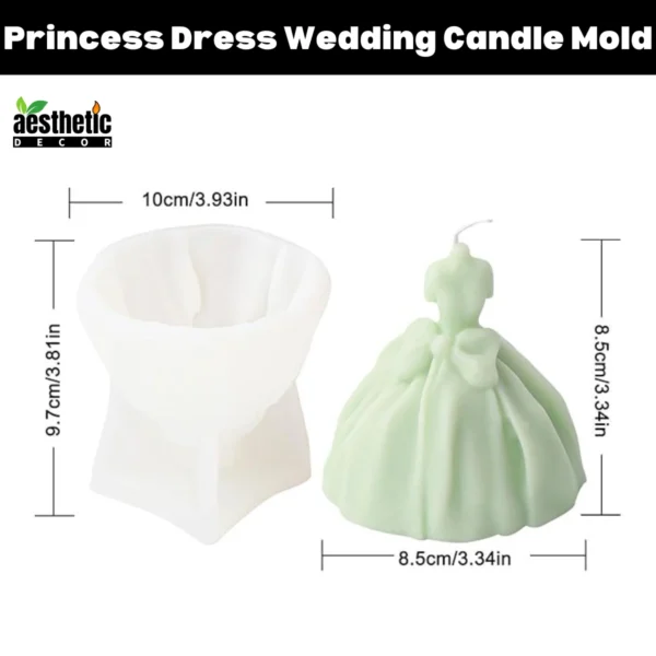 Princess Dress Wedding Candle Mold