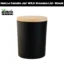 Candle Jar With Wooden Lid - Matte Black