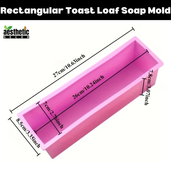 Rectangular Toast Loaf Silicone Soap Mold - 1200g