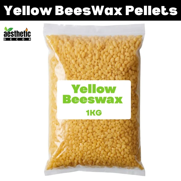 Yellow Beeswax Pellets For Candle Making - 1KG