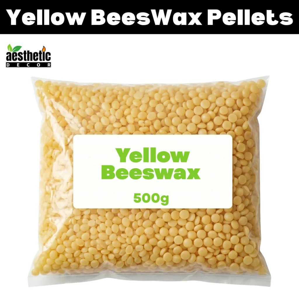 Yellow Beeswax Pellets For Candle Making - 500g
