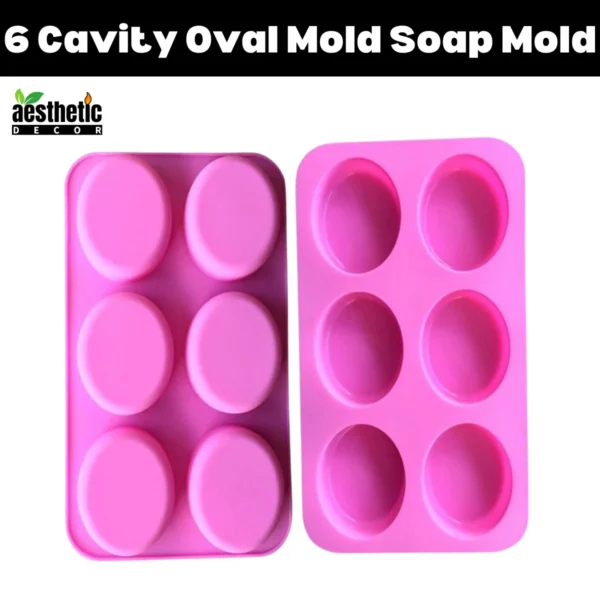 6 Cavity Oval Mold Soap Mold