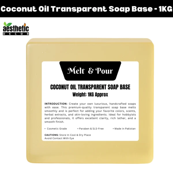 Coconut Oil Transparent Soap Base - 1KG