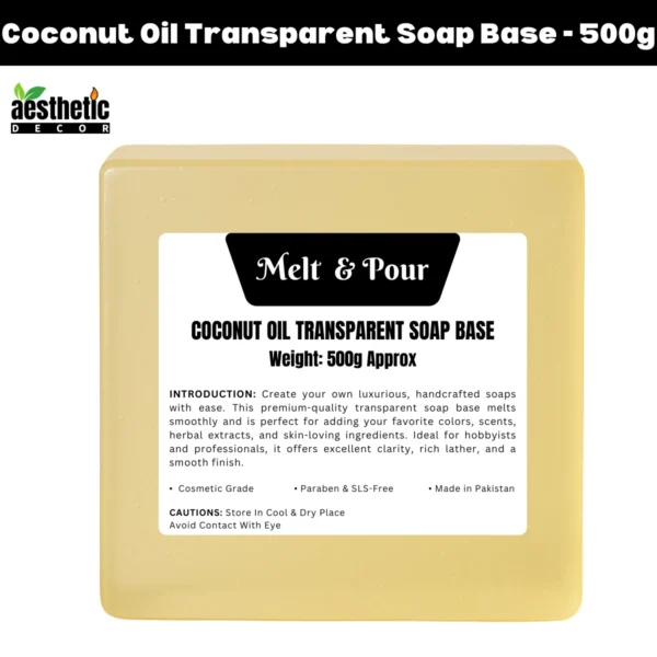 Coconut Oil Transparent Soap Base - 500g
