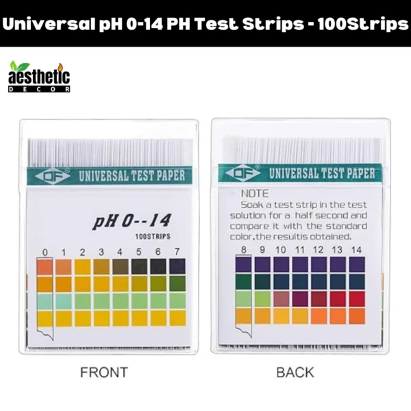 Universal pH 0-14 PH Test Strips - 100Strips