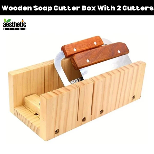 Wooden Soap Cutter Box With 2 Cutters