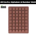48 Cavity Alphabet & Number Silicone Mold