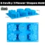6 Cavity 3 Flower Shapes Silicone Mold