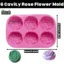 6 Cavity Rose Flower Mold - Size