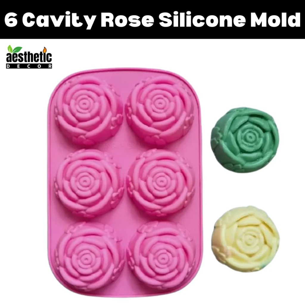 6 Cavity Rose Silicone Mold