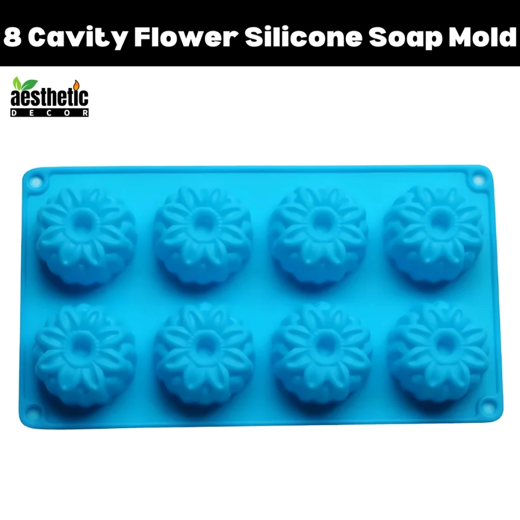 8 Cavity Flower Silicone Soap Mold