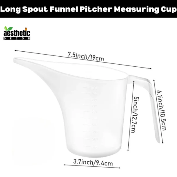 Long Spout Funnel Pitcher Measuring Cup – 1L