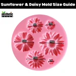 3D Sunflower & Daisy Mold Size Guide